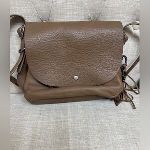 Lucky Brand taupe leather Bag Purse in great condition!